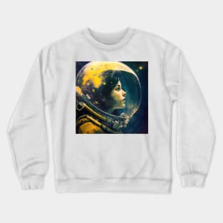 We Are Floating In Space - 99 - Sci-Fi Inspired Retro Artwork Crewneck Sweatshirt